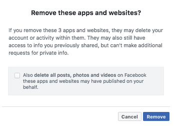 Limit data access of Facebook third-party apps