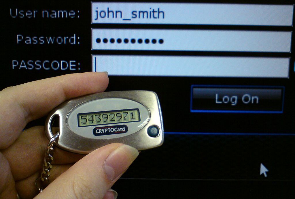 Two factor authentication token 